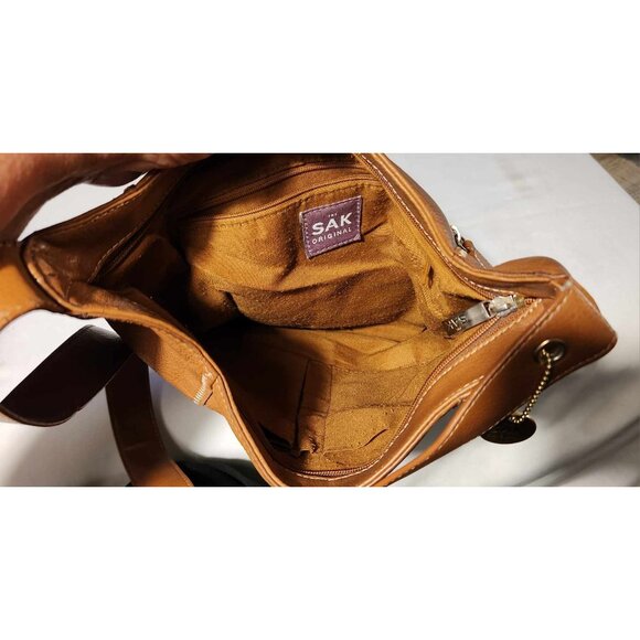 The Sak Original Brown Leather Crossbody Bag With Adjustable Strap & Back Zipper - Picture 6 of 6